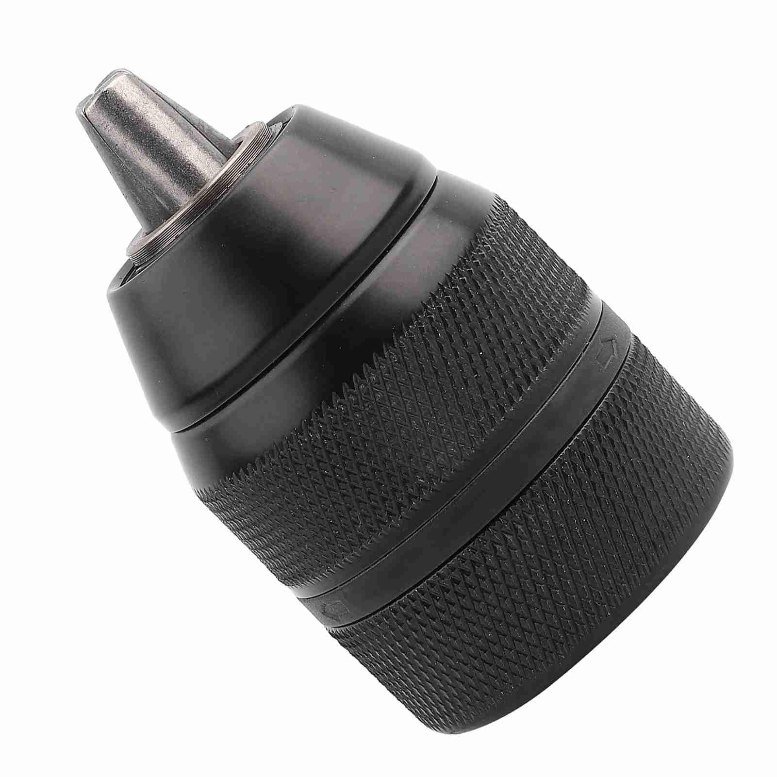 Keyless Drill Chuck Adapter, 2-13mm Self Tighten Drill Chuck Capacity Drill Chuck Adapter ConverterTool Keyless Hand Drill Chuck for AC/DC Impact Drill