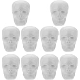 SEWACC DIY Foam Skull Heads Halloween Foam Skulls 10pcs Polystyrene Skull Head Decorations Craft Skulls Creative Grimace Craft Supplies for DIY Crafts Halloween Party Supplies Skull Model Foam