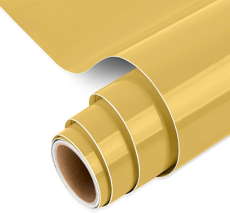IModeur Gold Permanent Vinyl Roll 30.5x153 cm Adhesive for DIY Decor