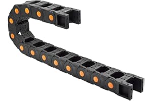 Qimoo 39.3 inch Plastic Drag Chain Cable Carrier, 1m Open Type Wire Drag Chain Cable Carrier R75 35 * 50mm Cable Drag Chain for CNC Router Electronic Industrial Machine