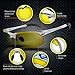 BLUPOND Night Driving Glasses For Men/Women - HD Yellow Vision for Maximum Clarity - Knight Visor (Titanium/Gray Case, Yellow Amber)