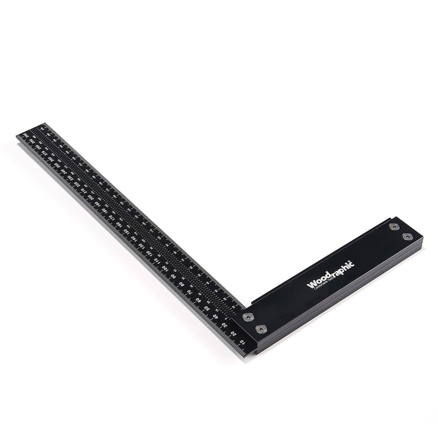 Woodraphic Precision Square 300mm Guaranteed Square Ruler for Measuring and Marking - Aluminum Steel Framing Tool for Professional Carpentry Use (300 MM)