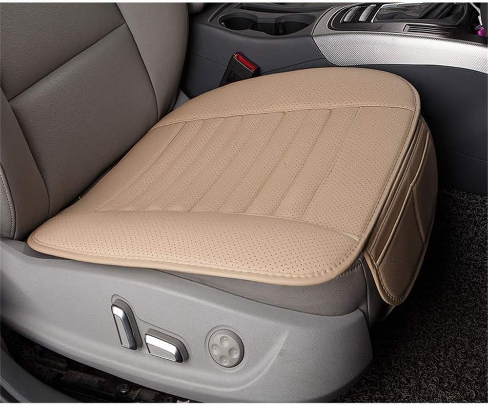 Ecloud Shop® Comfortable Car Seat Cushion Pad Four Seasons Universal Car Driver Interior Seat Cover Mat Pads for Automotive Vehicle Supplies Beige