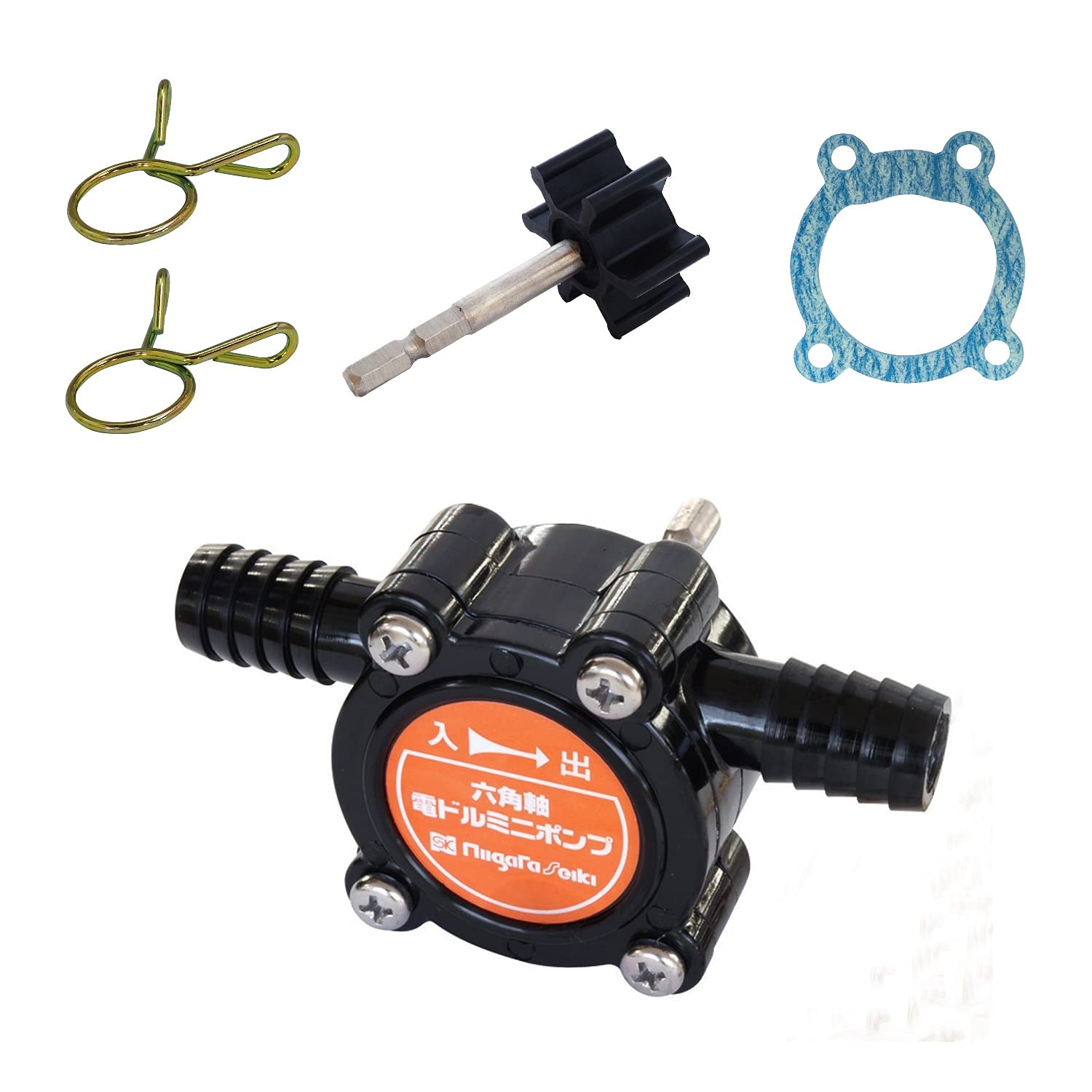 新潟精機(Niigataseiki)【Amazon.co.jp限定】新潟精機 SK 日本製 六角軸電ドルミニポンプ 交換用ローター・パッキン付 RDP-01S の商品画像