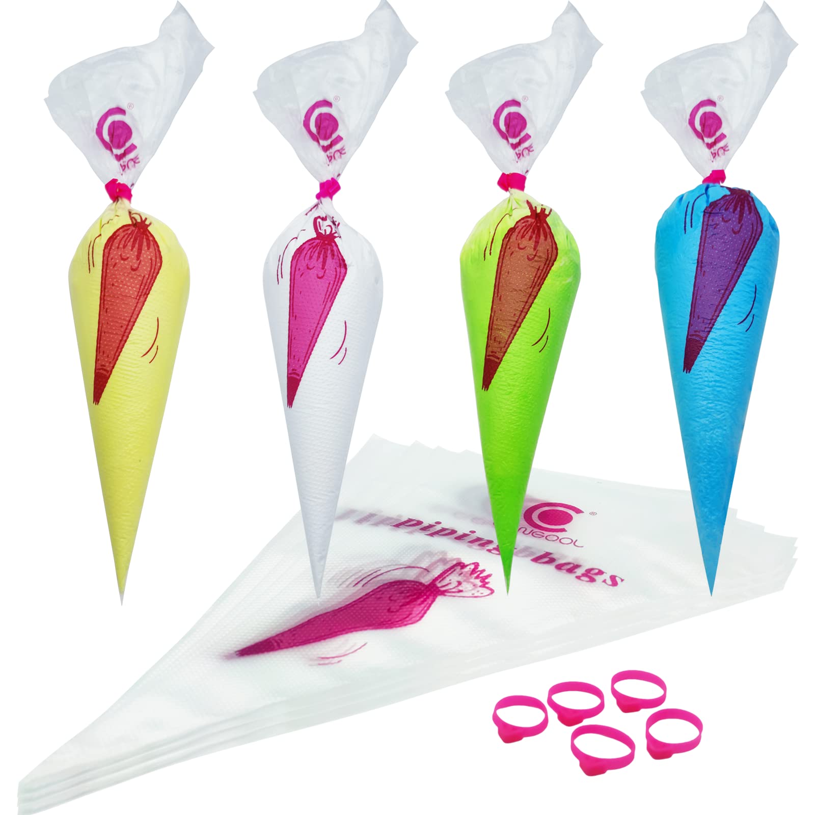 Cangool 16 inch Disposable Baking Piping Bags 100 pcs