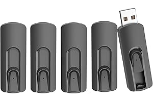 512MB USB Flash Drive 5PCS USB 2.0 Flash Drive Thumb Drive Jump Drives Keychain Memory Stick-Black