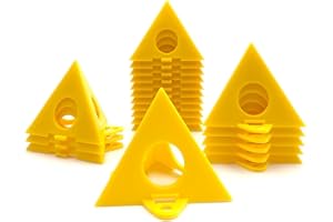 Qgond 20pcs Painters Pyramids Stands, Heavy-Duty Painting Tripods for Cabinets & Doors with Locking Design, Stackable Mini Cones for Smooth Finishes, Supports Up to 250 Pounds - Ideal for DIY & Professional Projects (yellow)