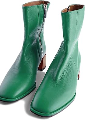 square toe low heel boots