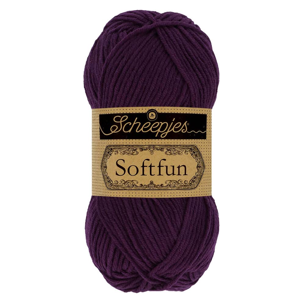 Scheepjes - Scheepjes Softfun 2656 Aubergine Yarn - 1x50g — image 1