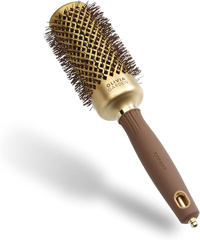 Olivia Garden Expert Blowout Shine Ceramic Round Brush 45 Gold Brown
