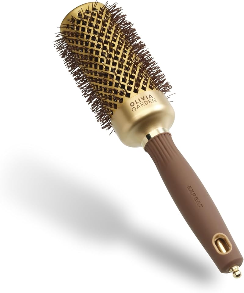 Olivia Garden Expert Blowout Shine Ceramic Round Brush 45 Gold Brown