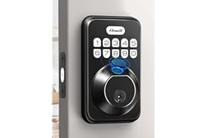 Fingerprint Door Lock, Zowill Keyless Entry Lock Keypad Deadbolt with 20 Biometric Fingerprints, User Codes, Auto Anti-Peeping Password, IP54 Waterproof, Easy Installation Smart