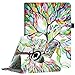 Fintie Rotating Case for iPad 6th / 5th Generation (2018/2017), iPad Air 2 / Air 1 (9.7 Inch) - 360 Degree Rotating Protective Stand Cover Auto Sleep, Love Tree