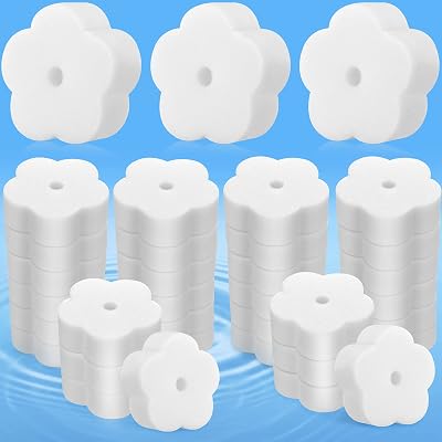 Patelai 40 Pcs Hot Tub Sponge Oil Absorbing Cleaning Sponges Floret Style