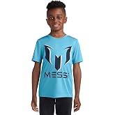 Messi Boys' Lifestyle Short Sleeve Top, Loose-Fit Shirt with Logo, Comfortable, All-Day Wear