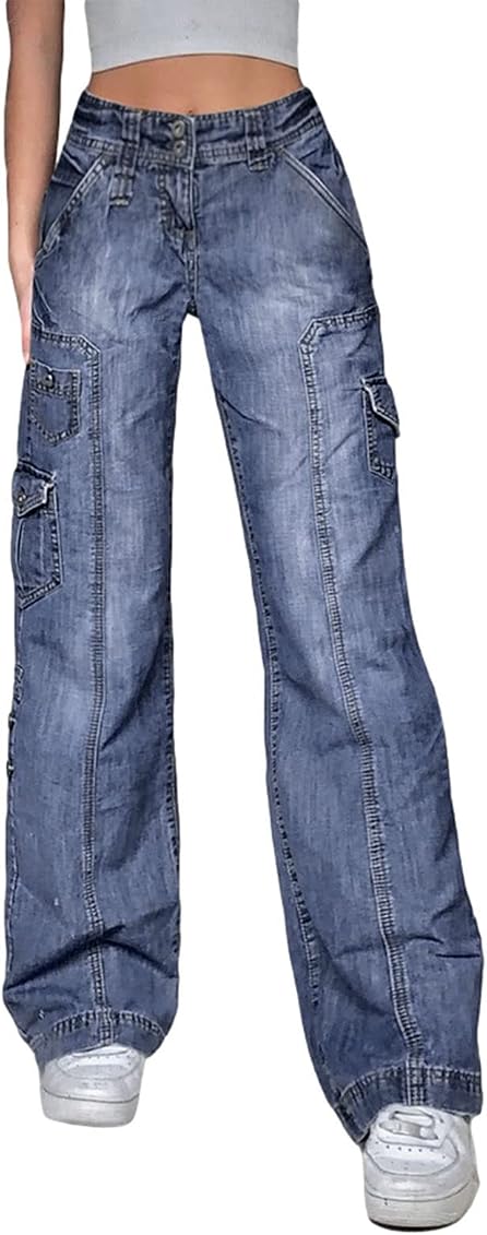 Amazon.com: Y2K Indie Aesthetics - Pantalones vintage de cintura baja de  los años 2000, pantalones de mezclilla de hadas grunge retro otoño, Azul /  Patchwork, S : Ropa, Zapatos y Joyería
