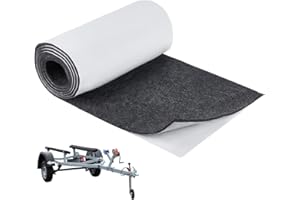 BENECREAT 98×11.8inch Self-Adhesive Felt Carpet, 5mm Thick Boat Trailer Bunk Carpet with Backside Adhesive, Polyester Felt St