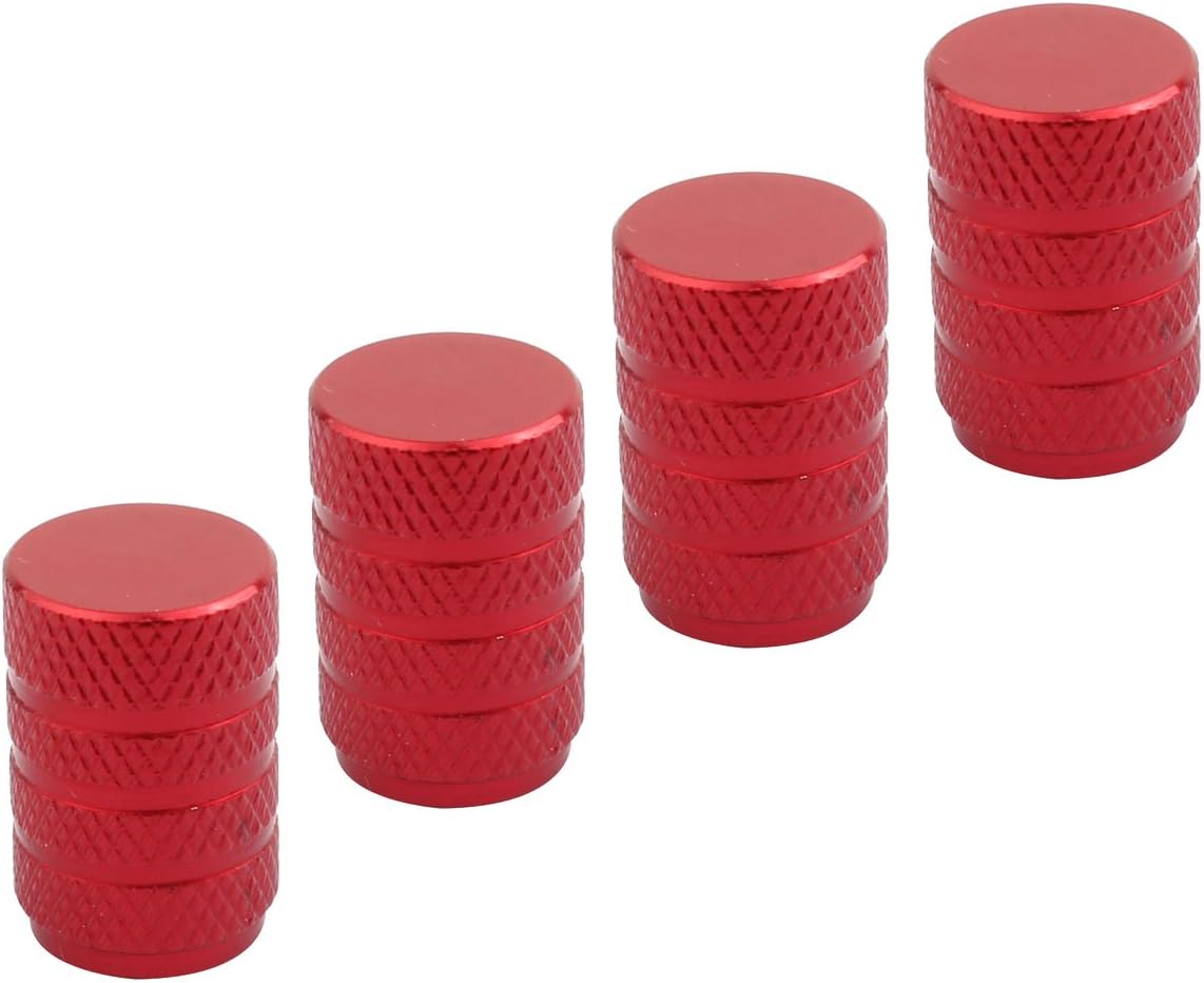 TOMALL Round Valve Caps Red Car Vehicle Tyre Tire Valve Stem Decorative Dust Cap Cover 4pcs - Image 4