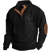 Zhyaj Western Sweatshirts for Men Aztec Retro Pullover Quarter Zip Sweatshirt Mens Stitching Color Fleece Sweatshirt