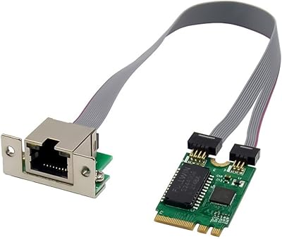 Bumdenuu M.2 A+E Mini PCIE Gigabit Ethernet Card RTL8111F RJ45 1 Port