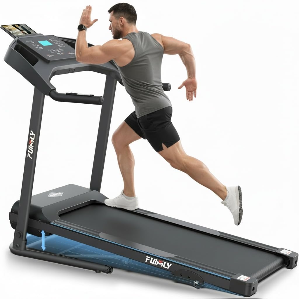 Photo 1 of Treadmill with Incline, FUNMILY 3.5HP Heavy Duty Folding Treadmill for Home, 350 lb Capacity Walking Running Machine with Smart Fitness Tracking, 12 Preset Programs, LCD Display, 2 Control Methods