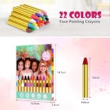 ACWOO 22 Colors Face Paint Crayons Safe Non-Toxic Body Painting Kit view 3