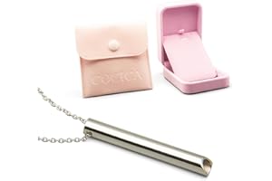 COCICA Breathing Necklace for Anxiety Relief, Stress Relief Mindful Breathing Necklace with Pendant,Gifts for Women Men Teens Relaxation Meditation, Cable Chain