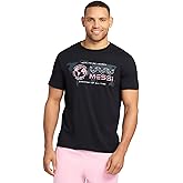 Messi mens Chest Stripe Logo Tee, Lifestyle Short Sleeve T-shirt, Standard Fit With Graphic