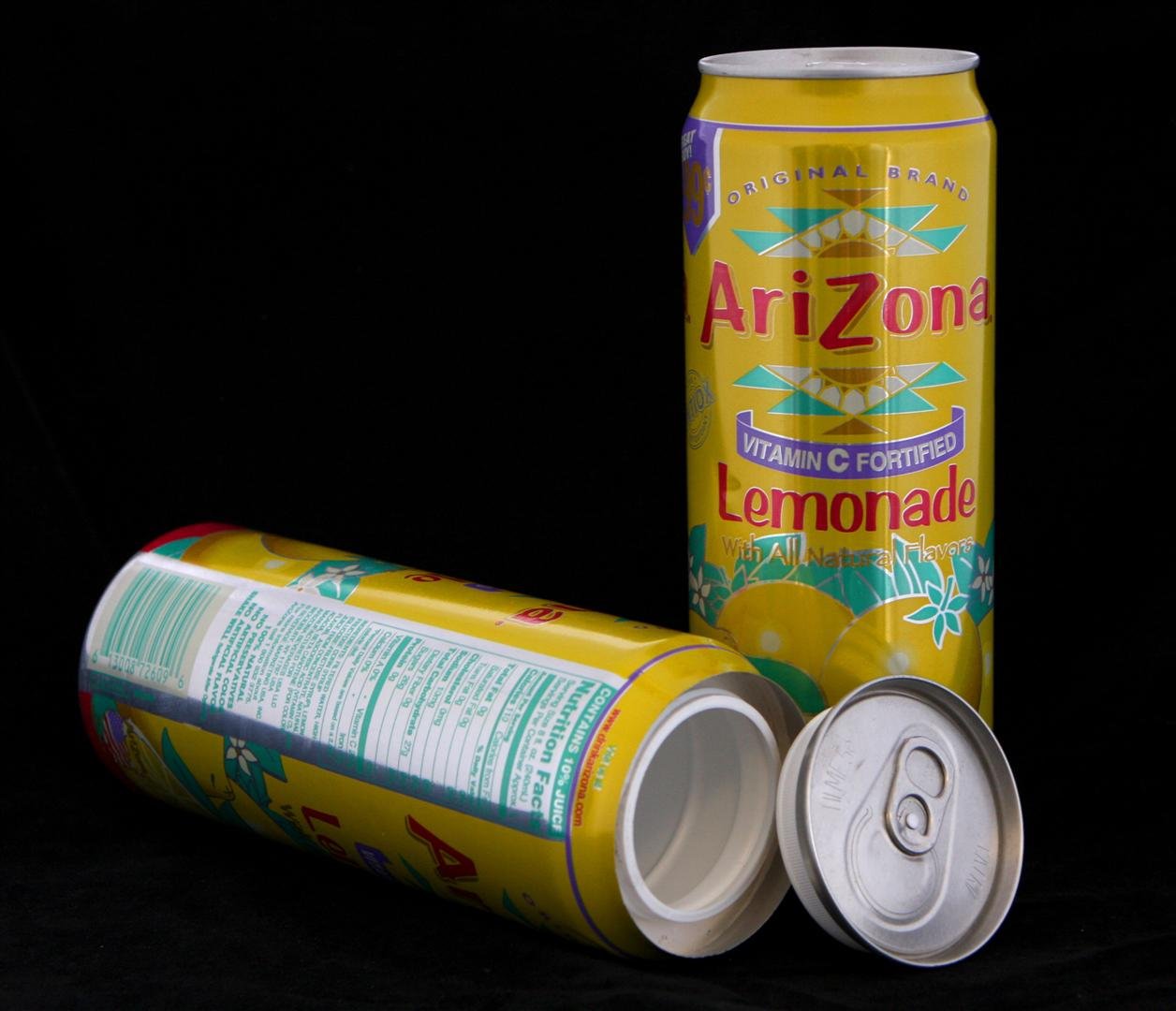 Arizona Lemonade Diversion Safe Can+Free Pack Of 1 1/4 Rasta Wrap (7147905948266)