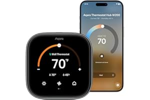 Aqara Smart Thermostat W200 with Apple Adaptive Temperature & Clean Energy Guidance, 4" Touchscreen, Matter Controller, Built