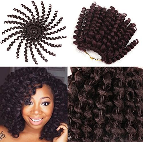 Ombre Braiding Twist Hair Synthetic Jumpy Wand Curls Crochet Braids Hair Afro Kinky Curly Crochet Hair 8 Inch 20 Strands(3pcs/lot,99J#)