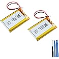2 Pack 103450 Lipo Battery with JST Connector, 3.7V 2000mAh 103450 Rechargeable Lithium Polymer Batteries for PS4 Controller