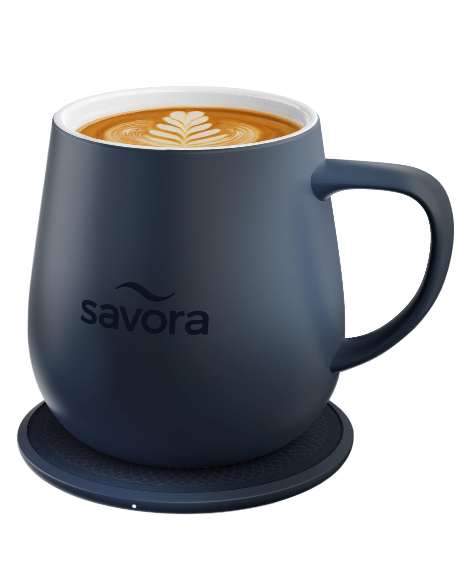 Photo 1 of 12oz IntelliHeat™ Coffee Mug | Barista’s Choice | Exclusive Wireless SmartSense Pad | Maintains Perfect 135°F | Hand-Crafted Ceramic Mug & Lid | Great for Tea Drinkers | Backed for Life - Blue