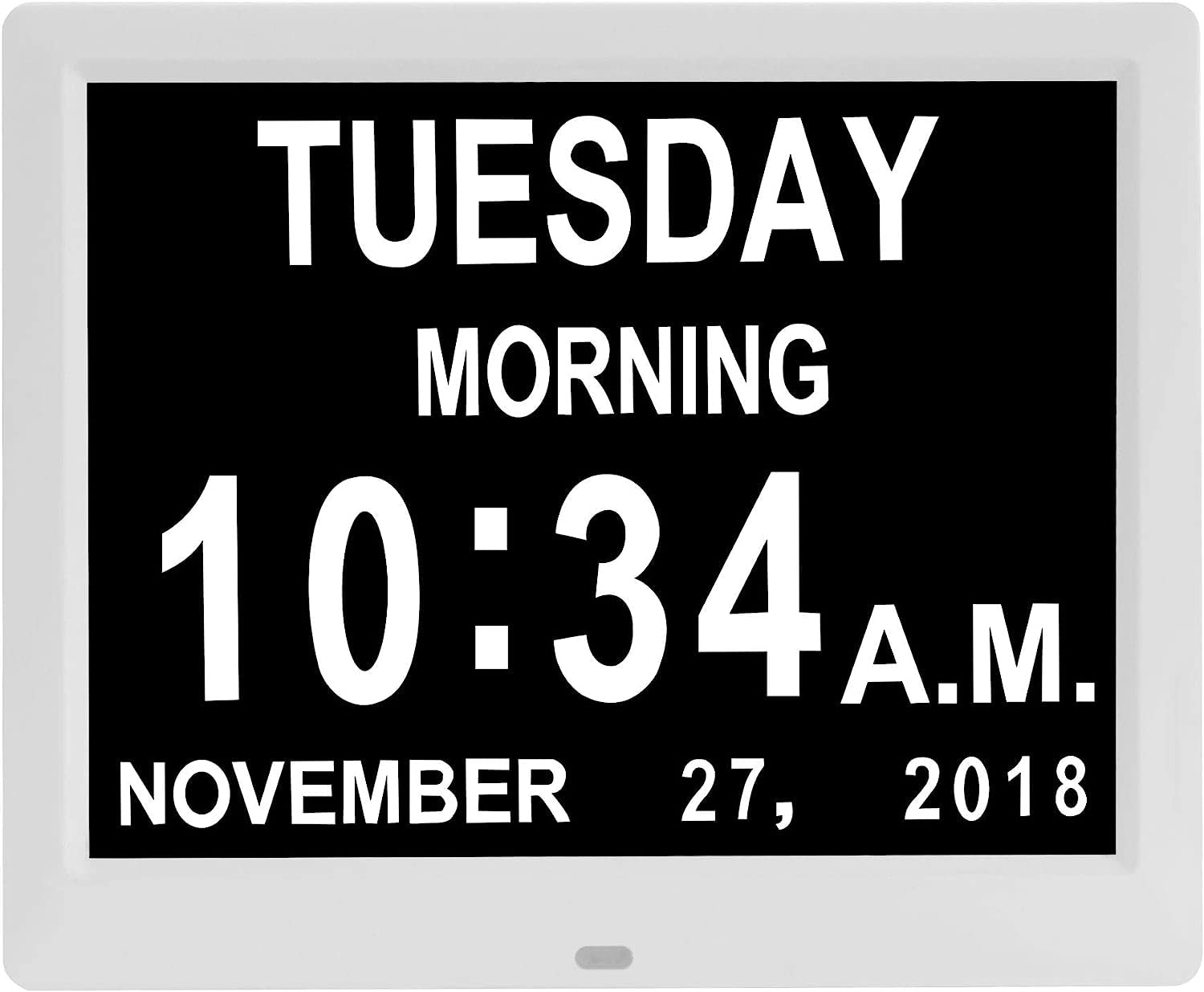 TMCC Dementia Clock with Day and Date for Elderly,9 Inch Digital Calendar Day Date Clock,Extra Large Non-Abbreviated Day & Month Alzheimers Clock,Memory Clock for Dementia