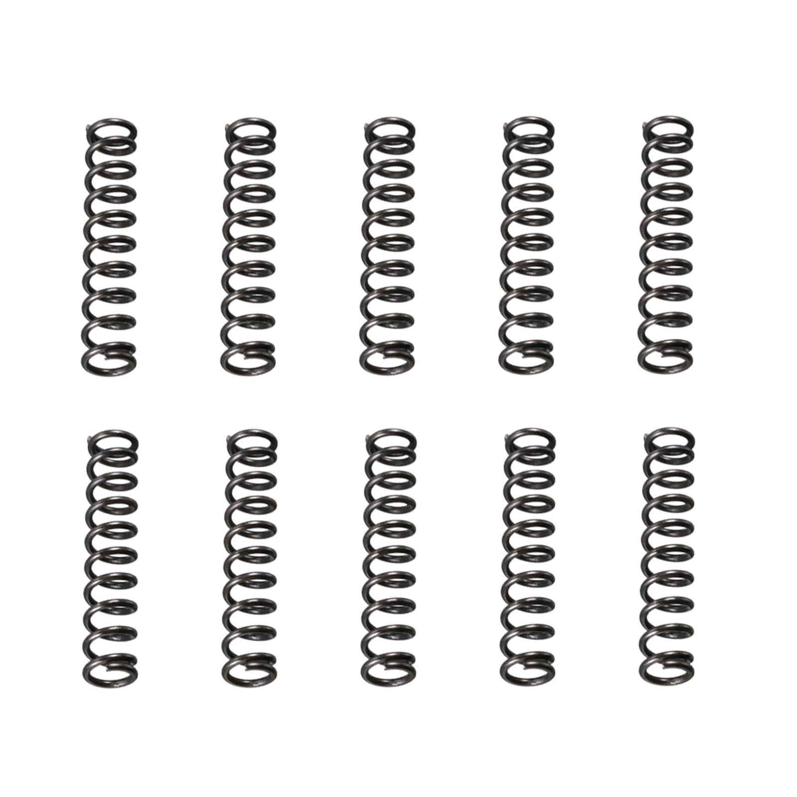 DTGN 1.2x8x40mm(DxODxL) Compression Spring - 10Pack - Good for Machinery - Spring Steel Extension Spring - Black