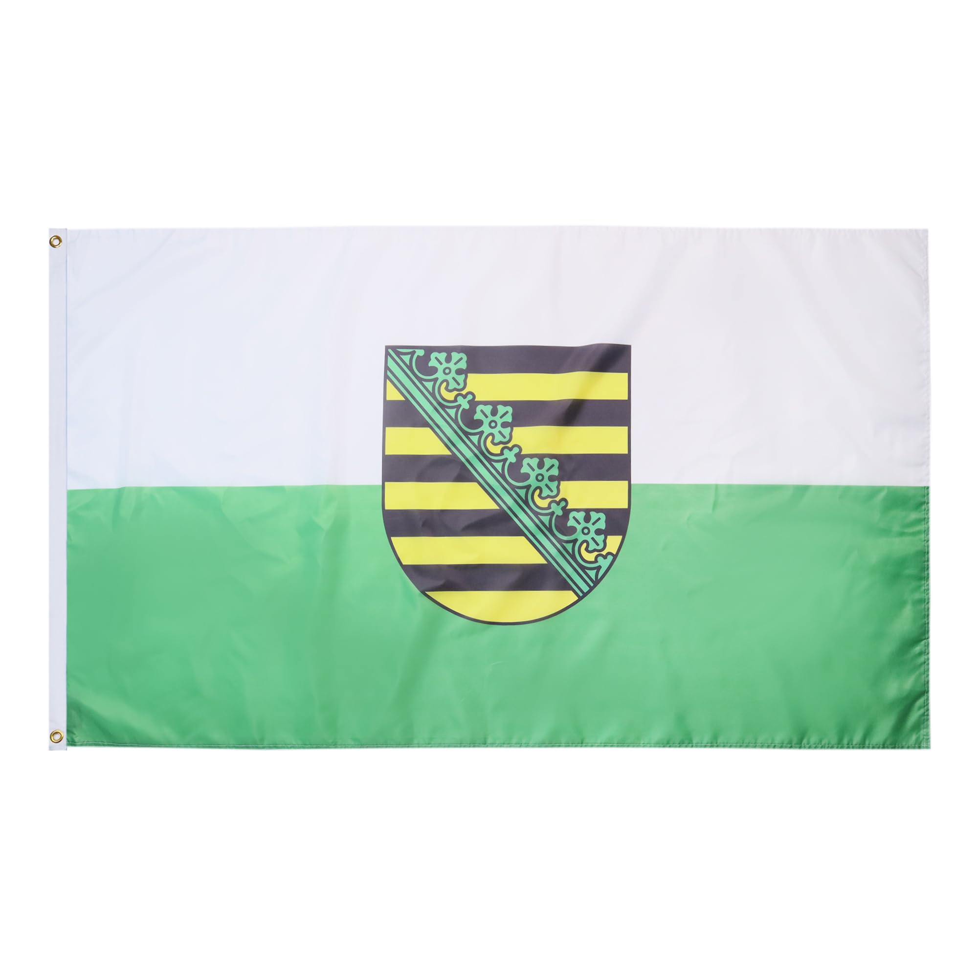 AZ FLAG - Saxony Flag - 2x3 Ft- 100D Polyester Germany - German Region Of Saxony Banner with Two Metal Grommets - Fade Resistant - Vivid Colors - 2' x 3' Feet - 90x60 Cm