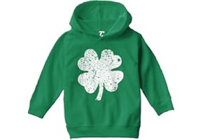 Tcombo Distressed Four Leaf Clover - Luck Irish Toddler/Youth Fleece Hoodie