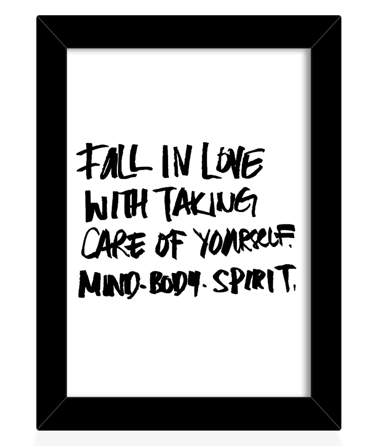 Tied Ribbons Fall In Love With Taking Care Of Yourself Mind Body Spirit Printed Motivational Framed Poster For Wall 25 9 Cm X 34 5 Cm Amazon In Home Kitchen