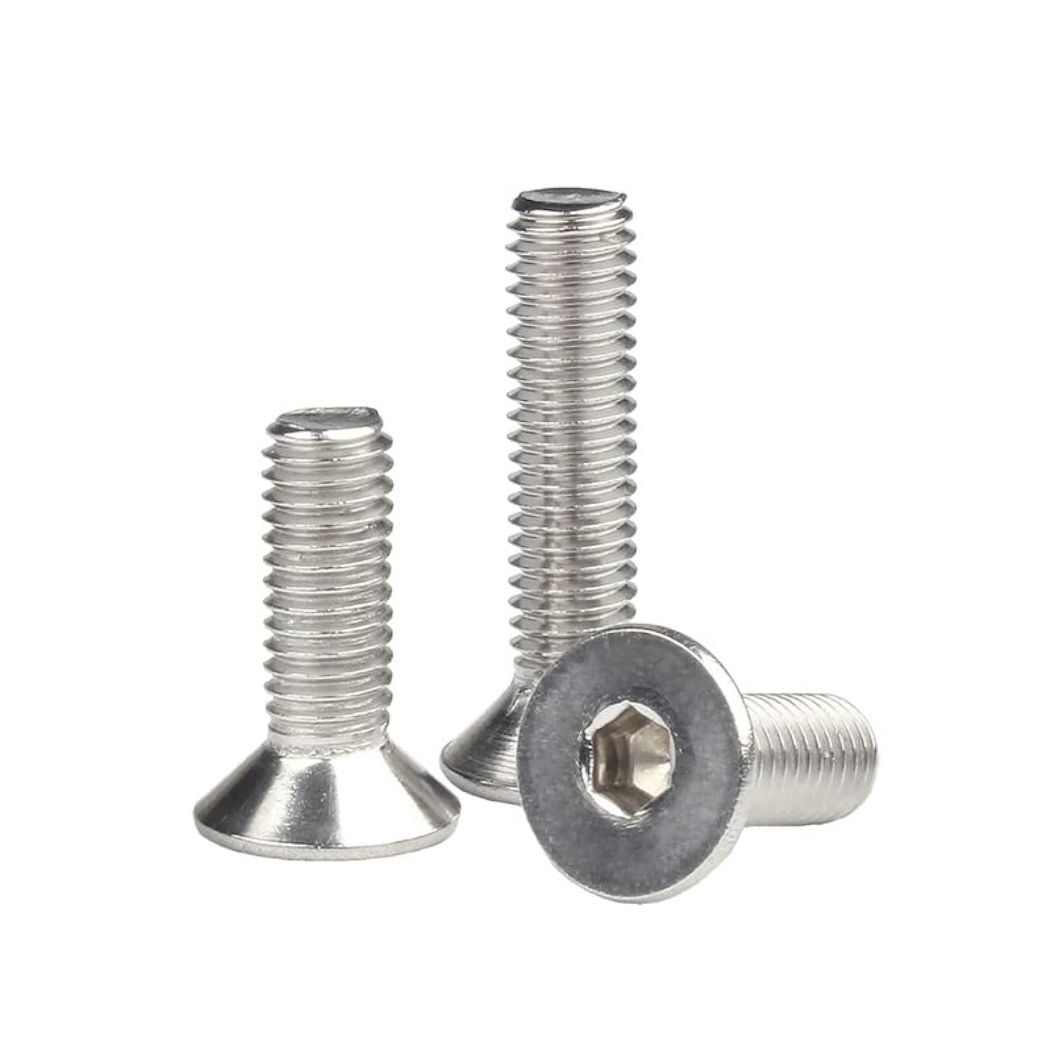 ORANXIN M6 x 55mm 20 Pcs Countersunk Bolts 304 Stainless Steel Hex Socket Cap Screw Flat Head Allen Bolts Machine Screws Fasteners