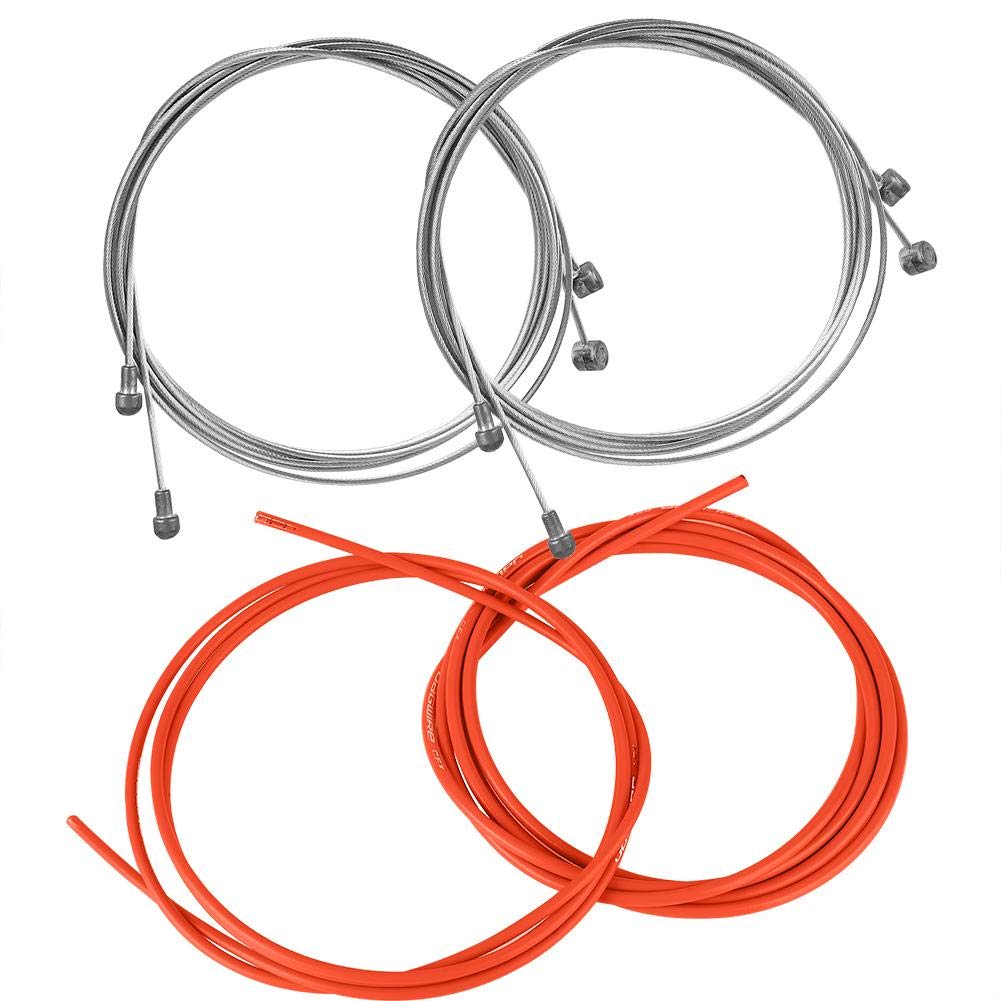 Bicycle Shifter Cable, Bike Brake Shifter Cable Housing Set Brake Line Tube Kits Cycling Accessories(Orange) Bicycles and spare parts