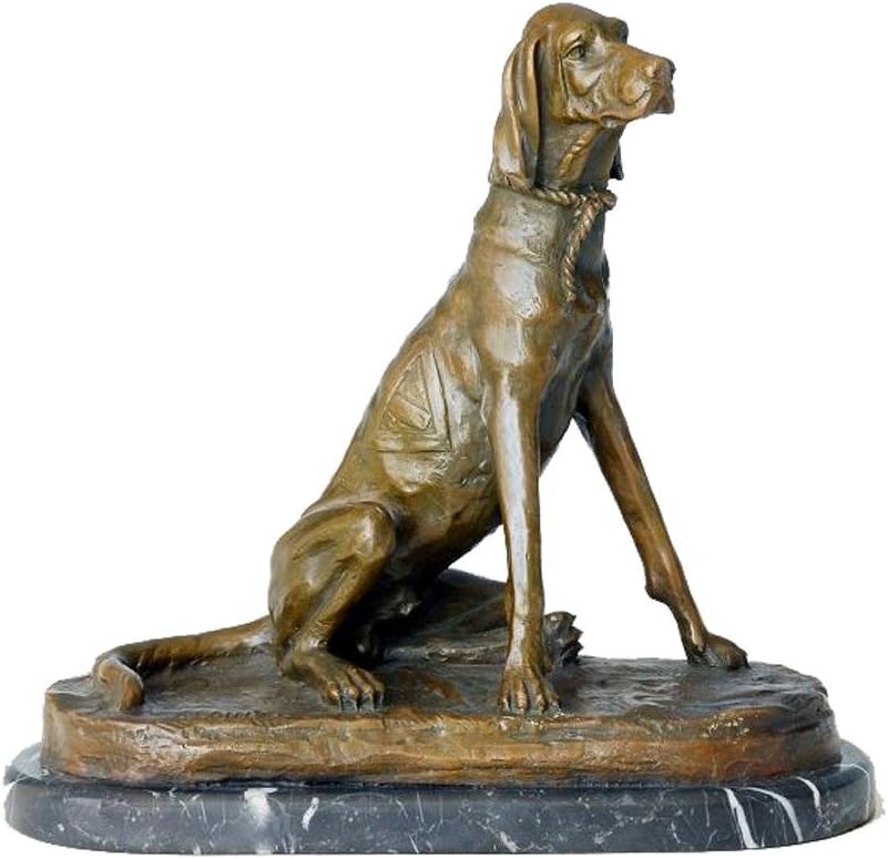 Toperkin Bronze Statues Animal Sculptures Labrador Dog Home Decor