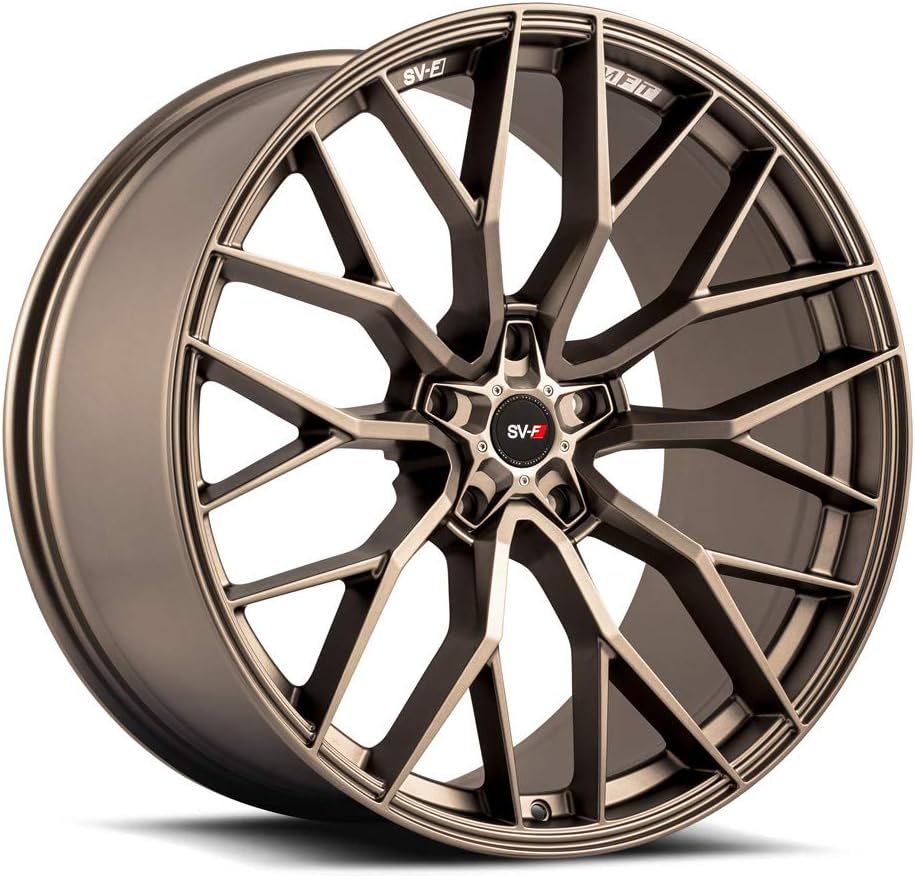 20" Inch Savini SV-F2 Flow Form Matte Bronze Wheels Rims Only | Set of 4 | Fits (2015+) Mercedes C-Class AMG W205 | Includes 2 Kulture Motorsports Decals