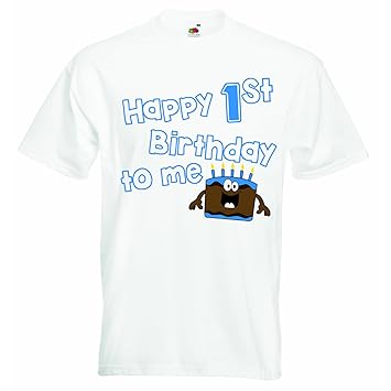 Amazon Com Happy First Birthday To Me Boys T Shirt Personalized Tees Boys Tshirt Clothing With Printed Funny Quotes White 1 2 Years Baby
