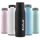 ZULU Ace Vacuum Insulated Stainless Steel Water Bottle with Chug Spout, Leak-Proof Locking Lid and Removable Base for School, Backpack, Sports, Gym, Travel
