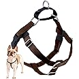 2 Hounds Design Freedom No Pull Dog Harness, Adjustable Harness, Easy Walking & Comfortable Control, Fits Small, Medium & Large Dogs, Solid Colors, Made in USA, 1" LG, Brown