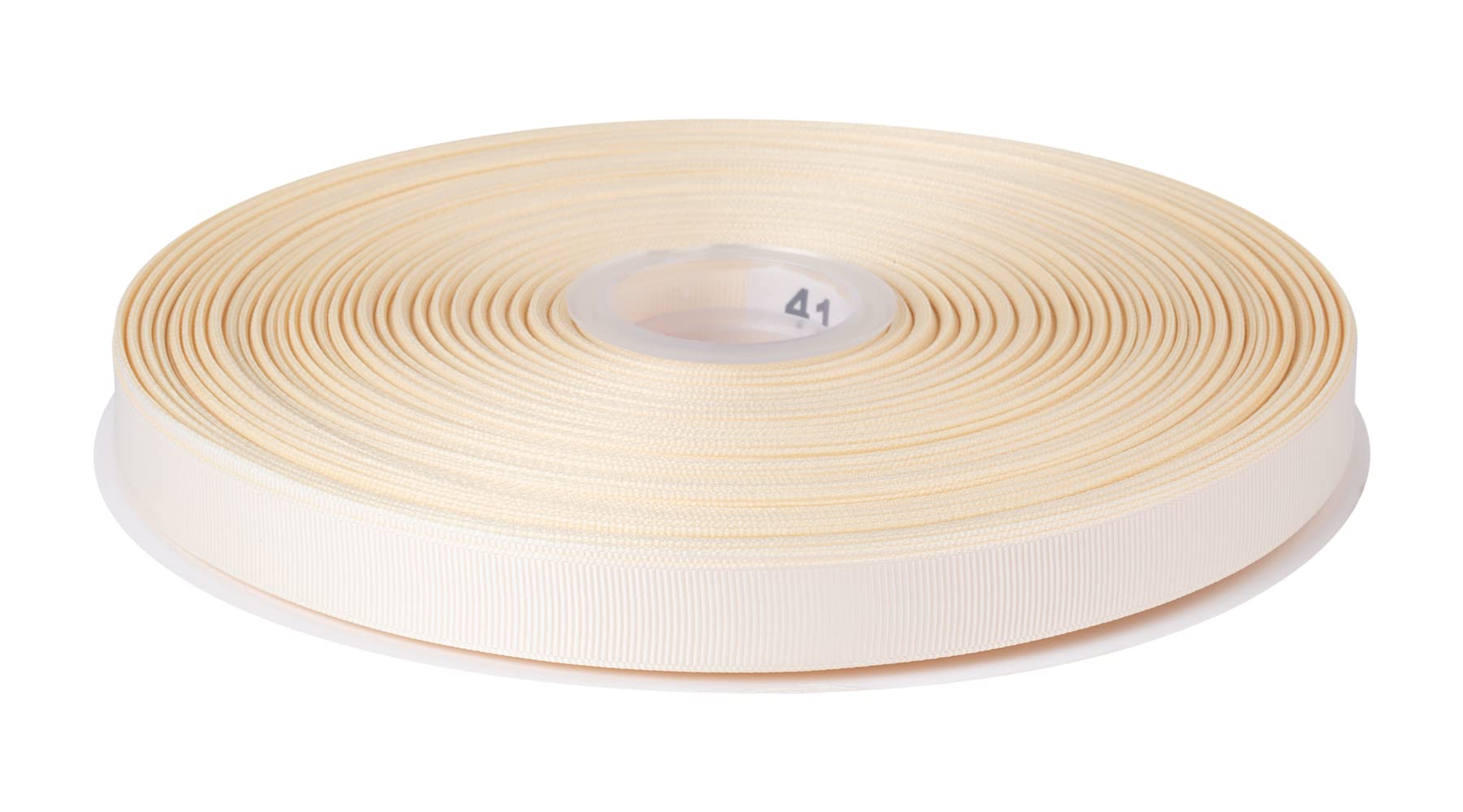 Fondersy 16mmX 91M Solid Grosgrain Ribbon for Gift Wrapping, Hair Bows, Parties, Wedding Decoration, Crafts Sewing(Ivory)