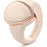Rinfit Women's Silicone Rings - Engagement or Promise Rings for Her - Oversized Pear Silicone Wedding Bands Women - Patented Design