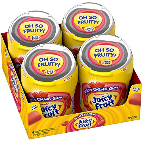 Juicy fruit fruity chews strawberry sugarfree gum, 40 p…