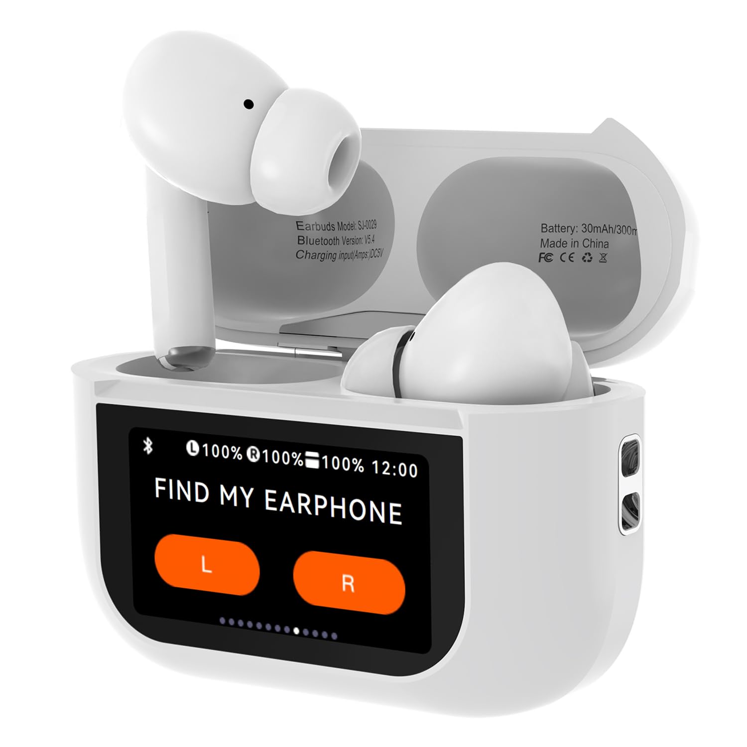 Photo 1 of SUNJOM Smartbuds Bluetooth 5.4 Transparency Mode 98% Active Noise Cancelling Reduction TWS Earphone Earbuds with Smart Touch Screen Case ENC Mic Clear Call Equalizer for iPhone Samsung Android