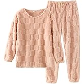 LZBFFC Womens Winter Pajama Sets Plush Fleece Fuzzy Warm Comfy Loungewear Sleepwear